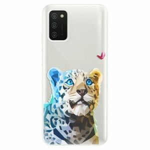 Odolné silikonové pouzdro iSaprio - Leopard With Butterfly - Samsung Galaxy A02s obraz