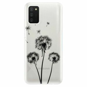 Odolné silikonové pouzdro iSaprio - Three Dandelions - black - Samsung Galaxy A02s obraz