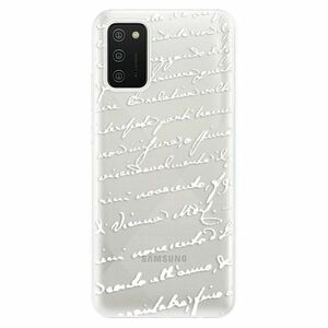Odolné silikonové pouzdro iSaprio - Handwriting 01 - white - Samsung Galaxy A02s obraz