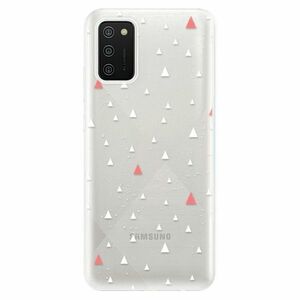 Odolné silikonové pouzdro iSaprio - Abstract Triangles 02 - white - Samsung Galaxy A02s obraz