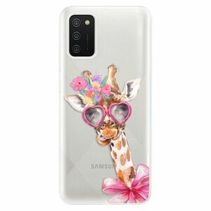 Odolné silikonové pouzdro iSaprio - Lady Giraffe - Samsung Galaxy A02s obraz