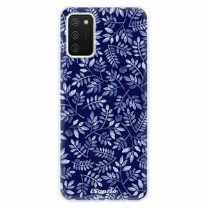 Odolné silikonové pouzdro iSaprio - Blue Leaves 05 - Samsung Galaxy A02s obraz