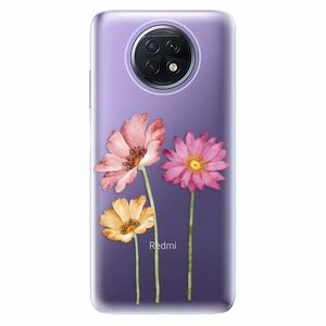Odolné silikonové pouzdro iSaprio - Three Flowers - Xiaomi Redmi Note 9T obraz
