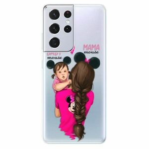 Odolné silikonové pouzdro iSaprio - Mama Mouse Brunette and Girl - Samsung Galaxy S21 Ultra obraz