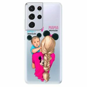 Odolné silikonové pouzdro iSaprio - Mama Mouse Blonde and Boy - Samsung Galaxy S21 Ultra obraz