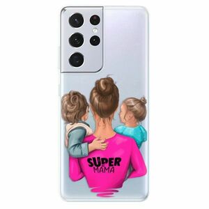 Odolné silikonové pouzdro iSaprio - Super Mama - Boy and Girl - Samsung Galaxy S21 Ultra obraz