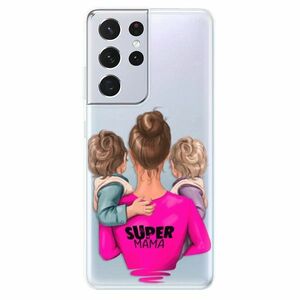 Odolné silikonové pouzdro iSaprio - Super Mama - Two Boys - Samsung Galaxy S21 Ultra obraz