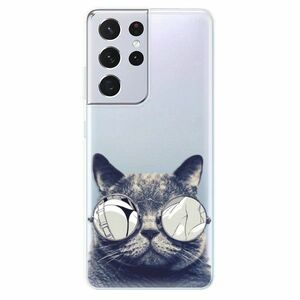 Odolné silikonové pouzdro iSaprio - Crazy Cat 01 - Samsung Galaxy S21 Ultra obraz