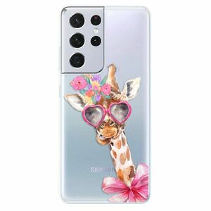 Odolné silikonové pouzdro iSaprio - Lady Giraffe - Samsung Galaxy S21 Ultra obraz