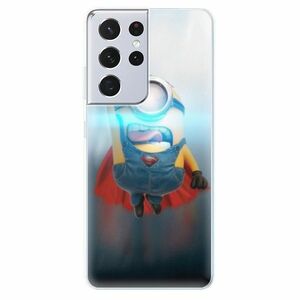 Odolné silikonové pouzdro iSaprio - Mimons Superman 02 - Samsung Galaxy S21 Ultra obraz