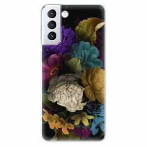 Odolné silikonové pouzdro iSaprio - Dark Flowers - Samsung Galaxy S21+ obraz