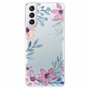 Odolné silikonové pouzdro iSaprio - Leaves and Flowers - Samsung Galaxy S21+ obraz