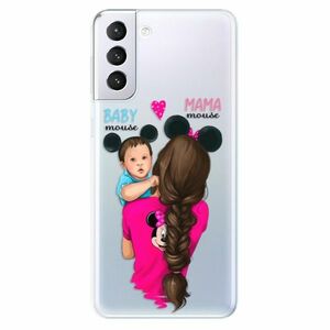 Odolné silikonové pouzdro iSaprio - Mama Mouse Brunette and Boy - Samsung Galaxy S21+ obraz