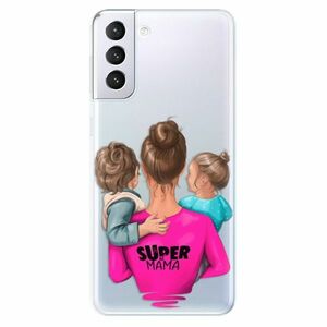 Odolné silikonové pouzdro iSaprio - Super Mama - Boy and Girl - Samsung Galaxy S21+ obraz