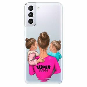 Odolné silikonové pouzdro iSaprio - Super Mama - Two Girls - Samsung Galaxy S21+ obraz