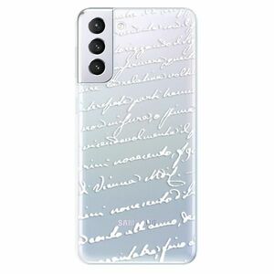 Odolné silikonové pouzdro iSaprio - Handwriting 01 - white - Samsung Galaxy S21+ obraz
