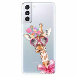 Odolné silikonové pouzdro iSaprio - Lady Giraffe - Samsung Galaxy S21+ obraz