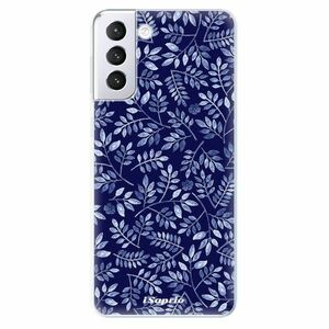 Odolné silikonové pouzdro iSaprio - Blue Leaves 05 - Samsung Galaxy S21+ obraz