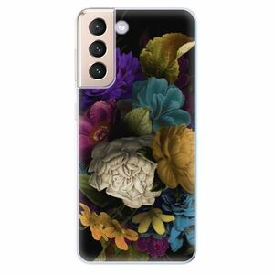 Odolné silikonové pouzdro iSaprio - Dark Flowers - Samsung Galaxy S21 obraz