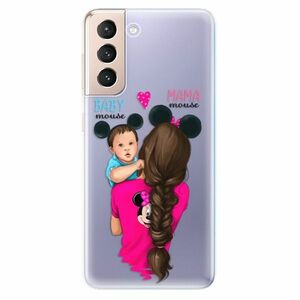 Odolné silikonové pouzdro iSaprio - Mama Mouse Brunette and Boy - Samsung Galaxy S21 obraz