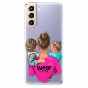 Odolné silikonové pouzdro iSaprio - Super Mama - Boy and Girl - Samsung Galaxy S21 obraz