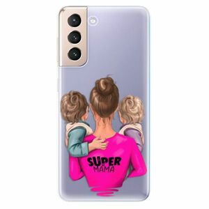 Odolné silikonové pouzdro iSaprio - Super Mama - Two Boys - Samsung Galaxy S21 obraz