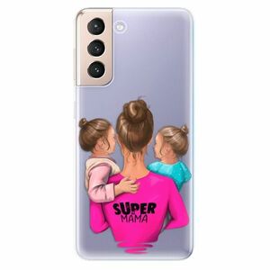 Odolné silikonové pouzdro iSaprio - Super Mama - Two Girls - Samsung Galaxy S21 obraz