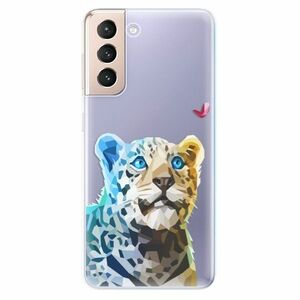 Odolné silikonové pouzdro iSaprio - Leopard With Butterfly - Samsung Galaxy S21 obraz