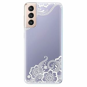 Odolné silikonové pouzdro iSaprio - White Lace 02 - Samsung Galaxy S21 obraz