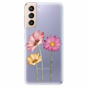 Odolné silikonové pouzdro iSaprio - Three Flowers - Samsung Galaxy S21 obraz