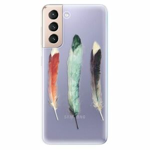 Odolné silikonové pouzdro iSaprio - Three Feathers - Samsung Galaxy S21 obraz