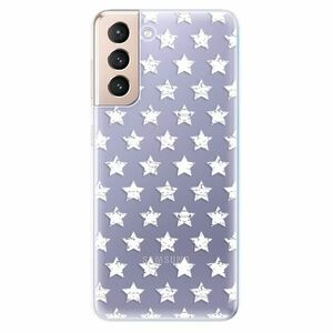 Odolné silikonové pouzdro iSaprio - Stars Pattern - white - Samsung Galaxy S21 obraz