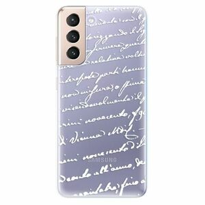 Odolné silikonové pouzdro iSaprio - Handwriting 01 - white - Samsung Galaxy S21 obraz