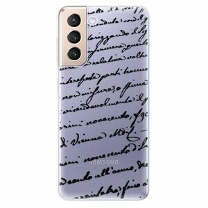 Odolné silikonové pouzdro iSaprio - Handwriting 01 - black - Samsung Galaxy S21 obraz
