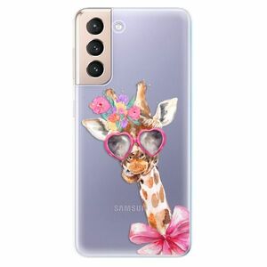 Odolné silikonové pouzdro iSaprio - Lady Giraffe - Samsung Galaxy S21 obraz