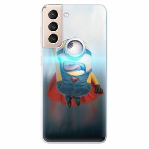 Odolné silikonové pouzdro iSaprio - Mimons Superman 02 - Samsung Galaxy S21 obraz
