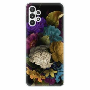 Odolné silikonové pouzdro iSaprio - Dark Flowers - Samsung Galaxy A32 5G obraz