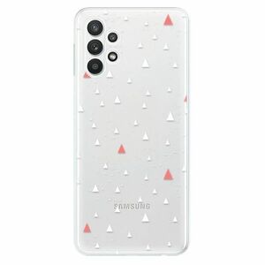 Odolné silikonové pouzdro iSaprio - Abstract Triangles 02 - white - Samsung Galaxy A32 5G obraz