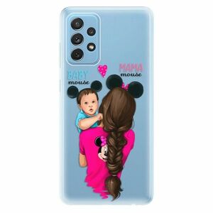 Odolné silikonové pouzdro iSaprio - Mama Mouse Brunette and Boy - Samsung Galaxy A72 obraz