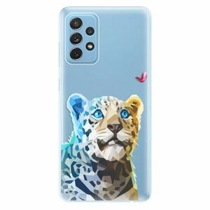 Odolné silikonové pouzdro iSaprio - Leopard With Butterfly - Samsung Galaxy A72 obraz