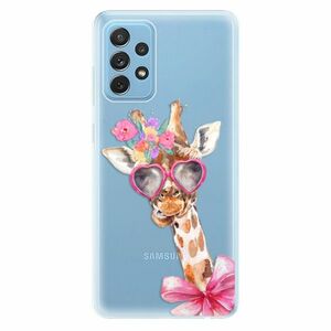 Odolné silikonové pouzdro iSaprio - Lady Giraffe - Samsung Galaxy A72 obraz