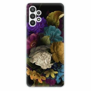 Odolné silikonové pouzdro iSaprio - Dark Flowers - Samsung Galaxy A32 obraz