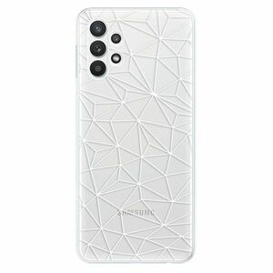 Odolné silikonové pouzdro iSaprio - Abstract Triangles 03 - white - Samsung Galaxy A32 obraz