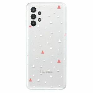 Odolné silikonové pouzdro iSaprio - Abstract Triangles 02 - white - Samsung Galaxy A32 obraz