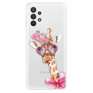 Odolné silikonové pouzdro iSaprio - Lady Giraffe - Samsung Galaxy A32 obraz