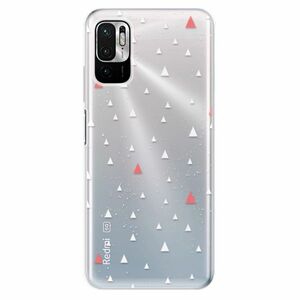 Odolné silikonové pouzdro iSaprio - Abstract Triangles 02 - white - Xiaomi Redmi Note 10 5G obraz