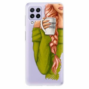 Odolné silikonové pouzdro iSaprio - My Coffe and Redhead Girl - Samsung Galaxy A22 obraz