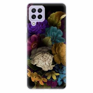 Odolné silikonové pouzdro iSaprio - Dark Flowers - Samsung Galaxy A22 obraz