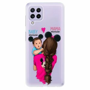 Odolné silikonové pouzdro iSaprio - Mama Mouse Brunette and Boy - Samsung Galaxy A22 obraz