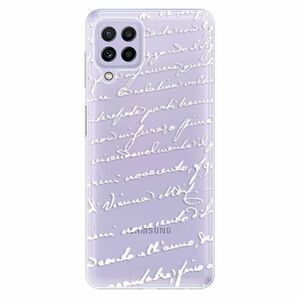Odolné silikonové pouzdro iSaprio - Handwriting 01 - white - Samsung Galaxy A22 obraz